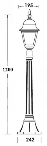 Наземный фонарь Oasis Light 79907M Bl (220V, фонарь, IP44)