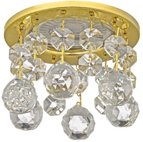Встраиваемый светильник хрустальный Dio D'Arte Osimo Gold GU10.5.14.8.118 G (220V, круглые)