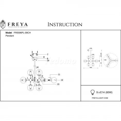 Потолочная люстра Freya Richard FR5596PL-09CH