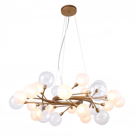 Подвесная люстра Favourite Babylon 2515-15P (220V, на тросе, шарики, молекулы)