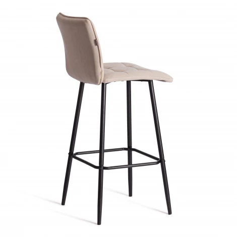 Барный стул Bari/Бари Tetchair (Металл,Велюр/Бежевый) арт.24907