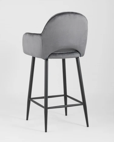 Стул полубарный Stool Group Венера диамант велюр серый УТ000004925
