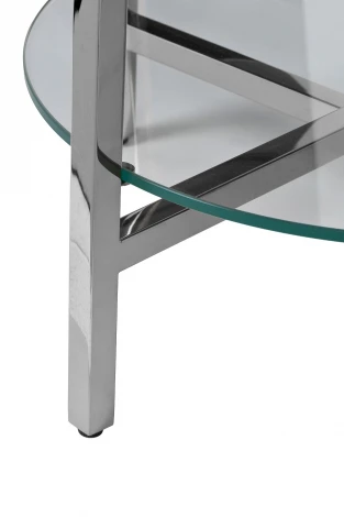 47ED-00500 Стеллаж прозр.стекло/хром 53*53*183см Garda Decor