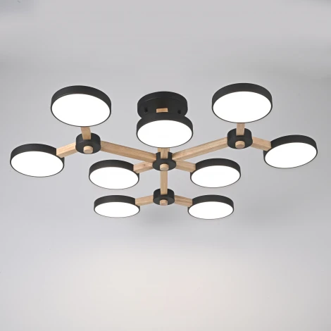 Потолочная люстра на штанге LED TURNA Черный ImperiumLoft Turna-X01 (178306-26, Умный дом, WiFi, голосовое управление)