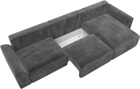 Диван угловой Лига-048 НПБ лонг Лига Диванов (Велюр) арт.128502