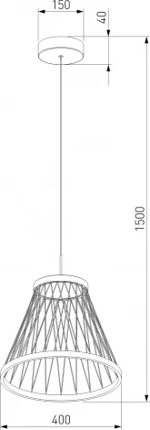 Подвесной светильник Eurosvet Cesta 40016/1 LED коричневый (220V, на проводе, круглые)
