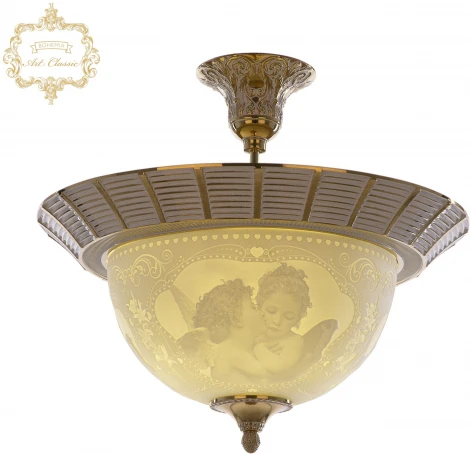 Потолочная люстра на штанге Art Classic 31.09 31.091P.44.LS.GW.Angel (220V, ангелы)