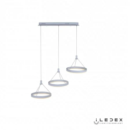 Подвесной светильник iLedex Libra D075-3 WH (220V, пульт управления, на тросе, кольцо)