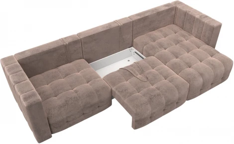 Диван угловой Лига-052 НПБ Лонг угол универсальный Лига Диванов (Велюр) арт.128819