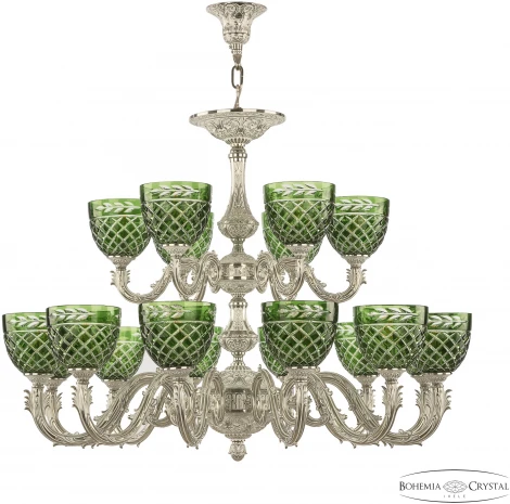 Подвесная люстра Bohemia Florence 71101/12+6/300/2d NW P1 U Clear-Green/H-1J