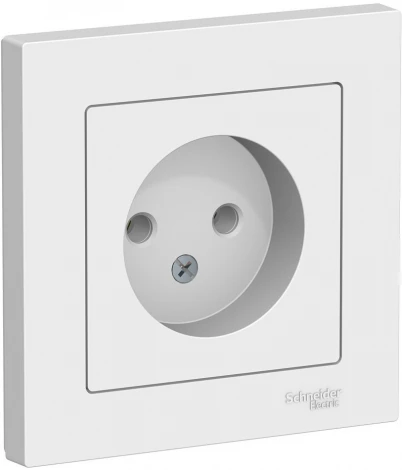 Розетка встраиваемая без заземления (белый) Systeme Electric AtlasDesign ATN000140