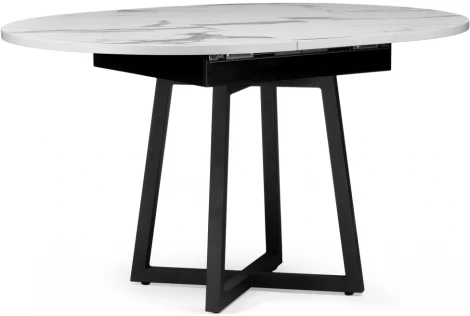 Деревянный стол Woodville Регна черный / белый 504217