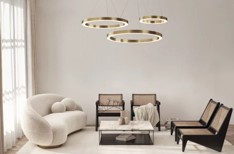 Подвесной светильник Saturno MOD415PL-L60BS4K (LED, 220V, на тросе, кольцо)