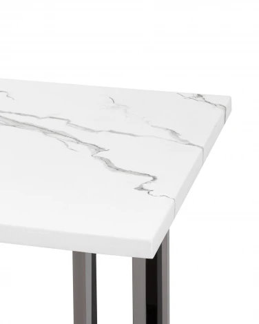 Журнальный столик Stool Group Нэйтан 61*61 белый мрамор сталь темный хром УТ000036330