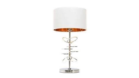 Интерьерная настольная лампа Lumina Deco Milari LDT 5530 CHR+WT