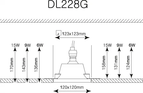 Встраиваемый точечный светильник под гипсокартон Donolux DL228 DL228G (220V)