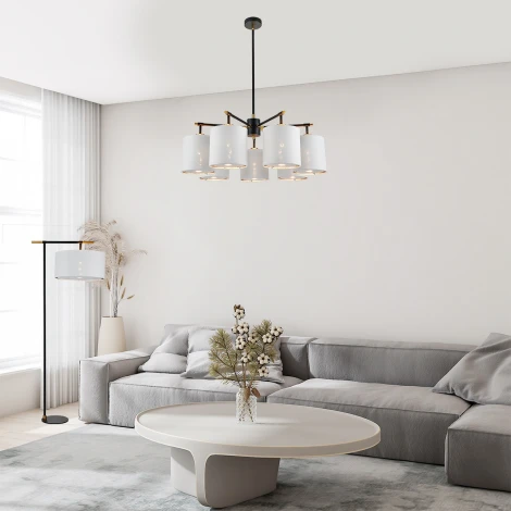 Торшер Escada Idea 10186/T 1x60Вт E27, металл/ткань, чёрный (220V)