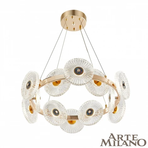 Подвесной светильник Arte Milano 3653.D600.H800.LED G (220V, на тросе, цветы)