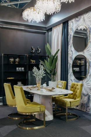 Стул велюр оливковый/матовое золото 65*61*93см Garda Decor арт.76AR-6210GOLD-OLV