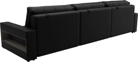 Диван прямой с полками Лига-053 НПБ Лонг Лига Диванов (Экокожа) арт.128920