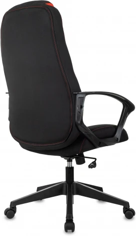 Кресло игровое Zombie 200 черный/красный ткань/эко.кожа крестов. пластик пластик черный