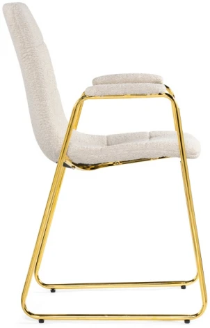 Стул Woodville на металлокаркасе Lana white / gold 15604