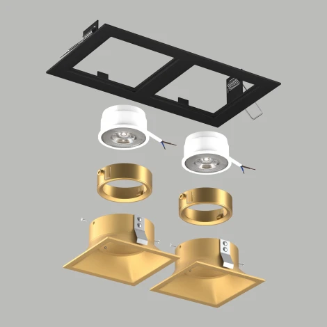 Встраиваемый светильник под LED модуль/ламп МR16 Lightstar Domino D5270303GMOD (220V)