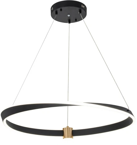 Подвесной светильник 14014/B/1P Black Indigo Parade V000071L (регулировка яркости, LED, 220V, пульт управления, на проводе, кольцо)