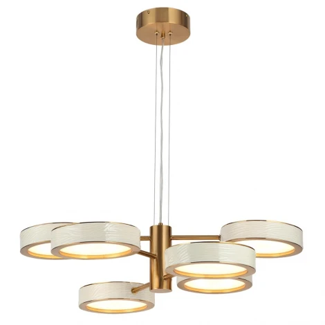 Подвесная люстра Odeon Light Riviera 5450/99L молочный/античная бронза/металл/керамика/хрусталь/акрил LED x 99W 2000К/3000K/4000K/переключ
