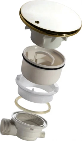 Сифон для поддона RGW Velplex QYD-01-gold золото 90 мм