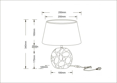 Настольная лампа Poppy A4063LT-1GO Arte Lamp (220V, выключатель)