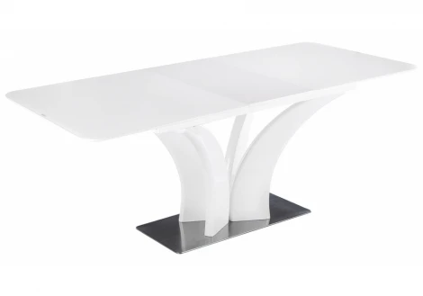 Стеклянный стол Woodville Horns 120 super white 11190