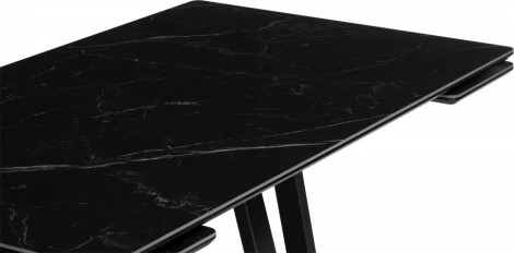 Керамический стол Notta Памелла 140(200)х80 черный мрамор shakespeare black / черный арт.612194