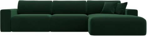 Диван угловой Лига-036 НПБ Классик Лонг правый угол (Зеленый/Велюр) Лига Диванов арт.121393