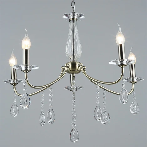 Подвесная люстра Reluce 03953-0.4-05 AB (220V, подвески, на цепи, подсвечник, свеча)