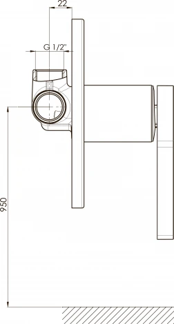 Смеситель GPD Gildo MAD165 С ВНУТРЕННЕЙ ЧАСТЬЮ, для душа