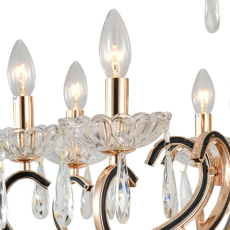 Подвесная люстра Escada Scaleona 2105/8P Gold 8x40Вт E14, металл/хрусталь, золото/прозрачный (220V, на цепи, подсвечник, свеча)