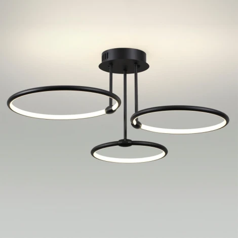 Люстра на штанге потолочная Lumion Ursula 6506/66CL LEDIO черный LED 66W 4188Лм 3000-6000K с пультом ДУ 220V (регулировка яркости)