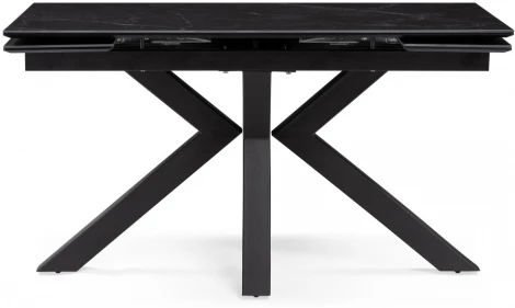 Керамический стол Woodville Бронхольм 140(200)х80х77 черный мрамор / черный 532397