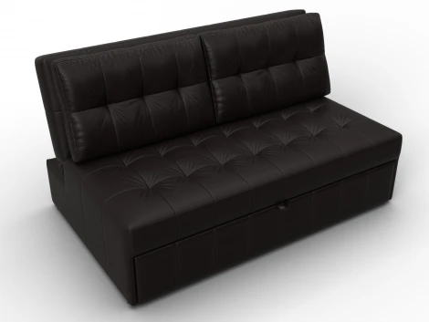 Диван прямой Лига-107 (140) (ЛДСП,Брус,Фанера,Экокожа/Коричневый) Лига Диванов 134924