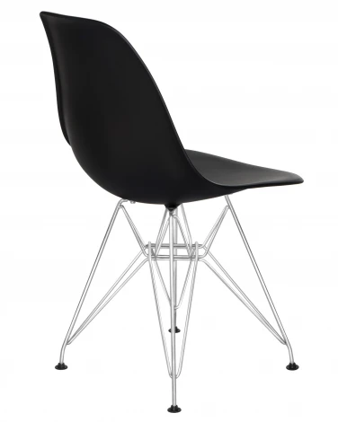 Набор 4 шт Стул обеденный DOBRIN DSR (ножки хром, цвет чёрный (B-03))