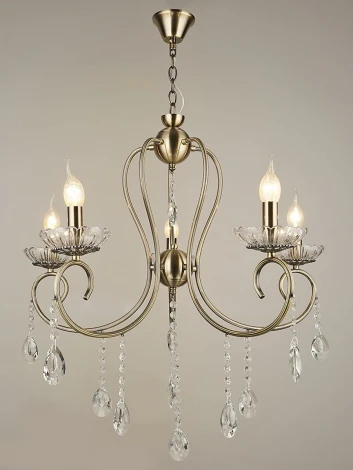 Подвесная люстра Reluce 04462-0.4-05 (220V, подвески, на цепи, подсвечник, свеча)