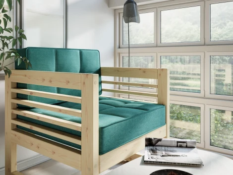 Кресло Arsko Сега сосна рогожка бирюзовая