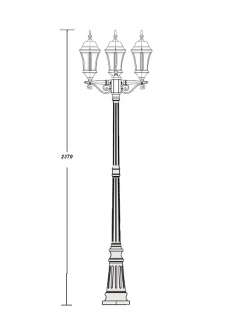 Наземный фонарь Oasis Light Astoria 1 L Bg 91309L B