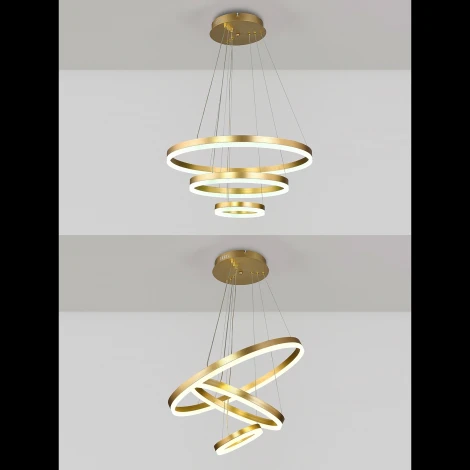 Подвесной светильник ярусный Natali Kovaltseva Oreol LED LAMPS 81279 (регулировка яркости, 220V, пульт управления, на тросе)