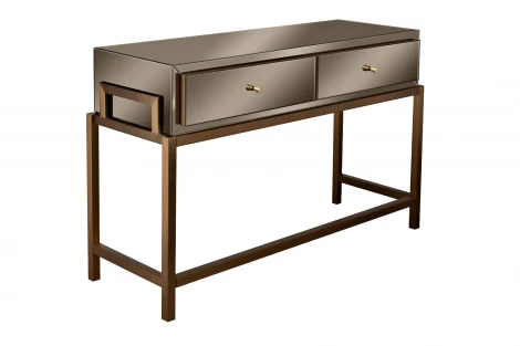 KFG210 Консоль 2 ящика зеркало бронза/золото 120*42*76 см Garda Decor
