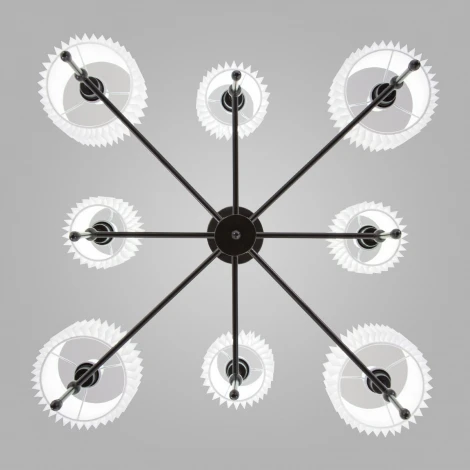 Потолочная люстра Wi-Fi на штанге Eurosvet Notturno 60162/8 черный (220V, управление смартфоном, голосовое управление, умный дом - Minimir Home, Алиса, Маруся, Салют)