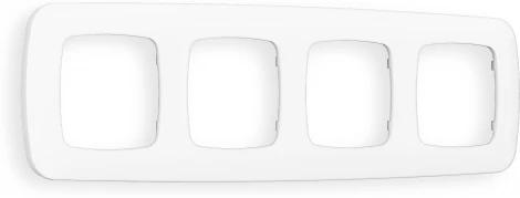 Рамка Ambrella Volt OMEGA Ecta (Белый матовый) 4-ая OF140124