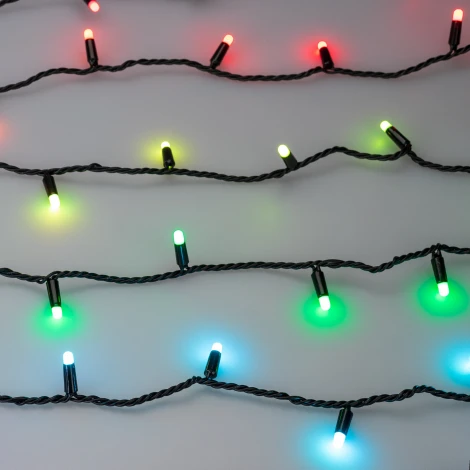 Светодиодная гирлянда ARD-STRING-CLASSIC-10000-BLACK-95LED-MILK-LIVE RGBW-DMX (24V, 10W) (IP65)