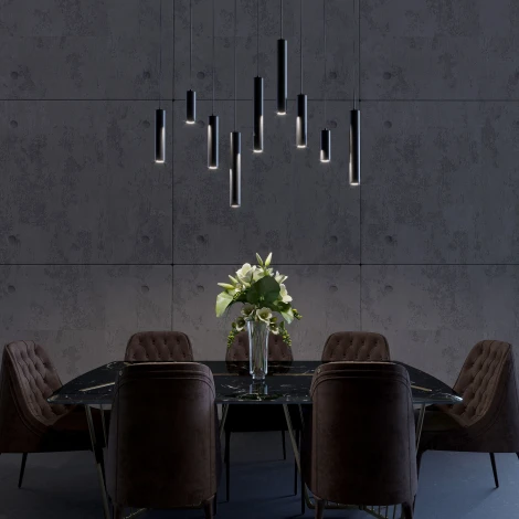 Подвесной светильник Elektrostandard Base 50246 LED 7W 4000K чёрный (220V, на проводе, круглые)